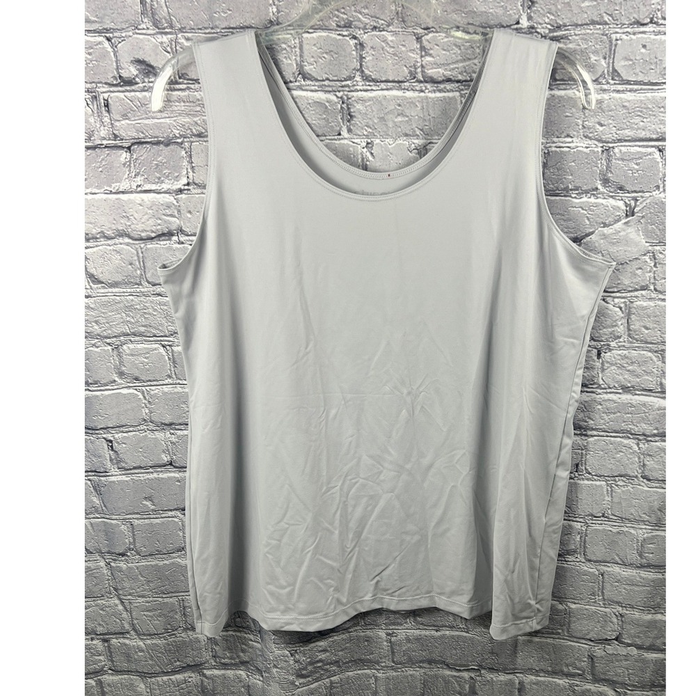 Chico's Microfiber Contemporary Tank Top Size 4 (XXL) Dove Gray NEW‎